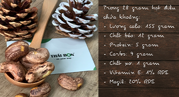 Tác dụng kì diệu của hạt điều